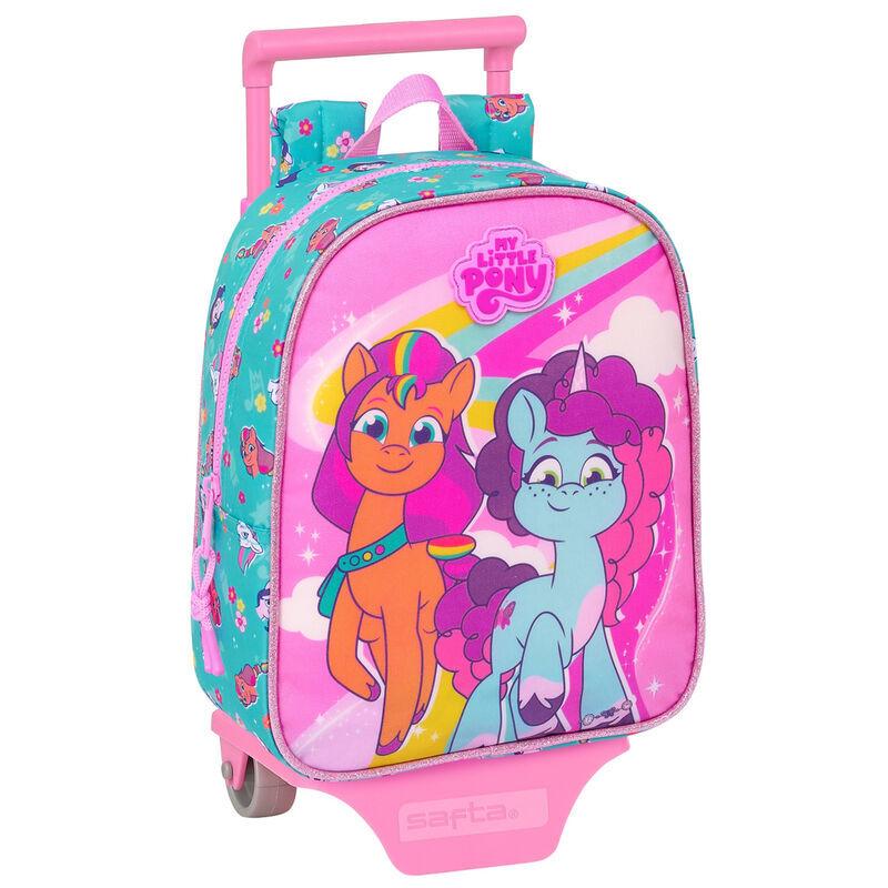 8412688565740 - Schulrucksack mit Rädern Magic Rosa türkis 22 x 27 x 10 cm