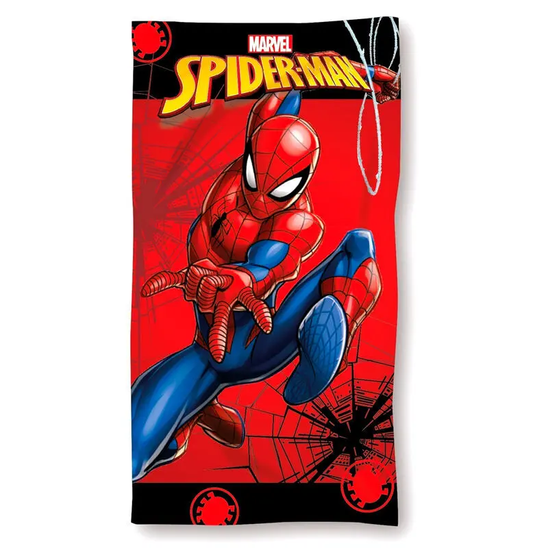 Strandhandtuch aus Baumwolle Educa Borras Marvel Spiderman