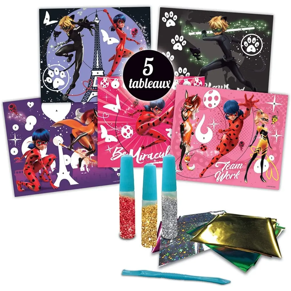 Educa Borras Glitzerdekoration Educa Ladybug Miraculous