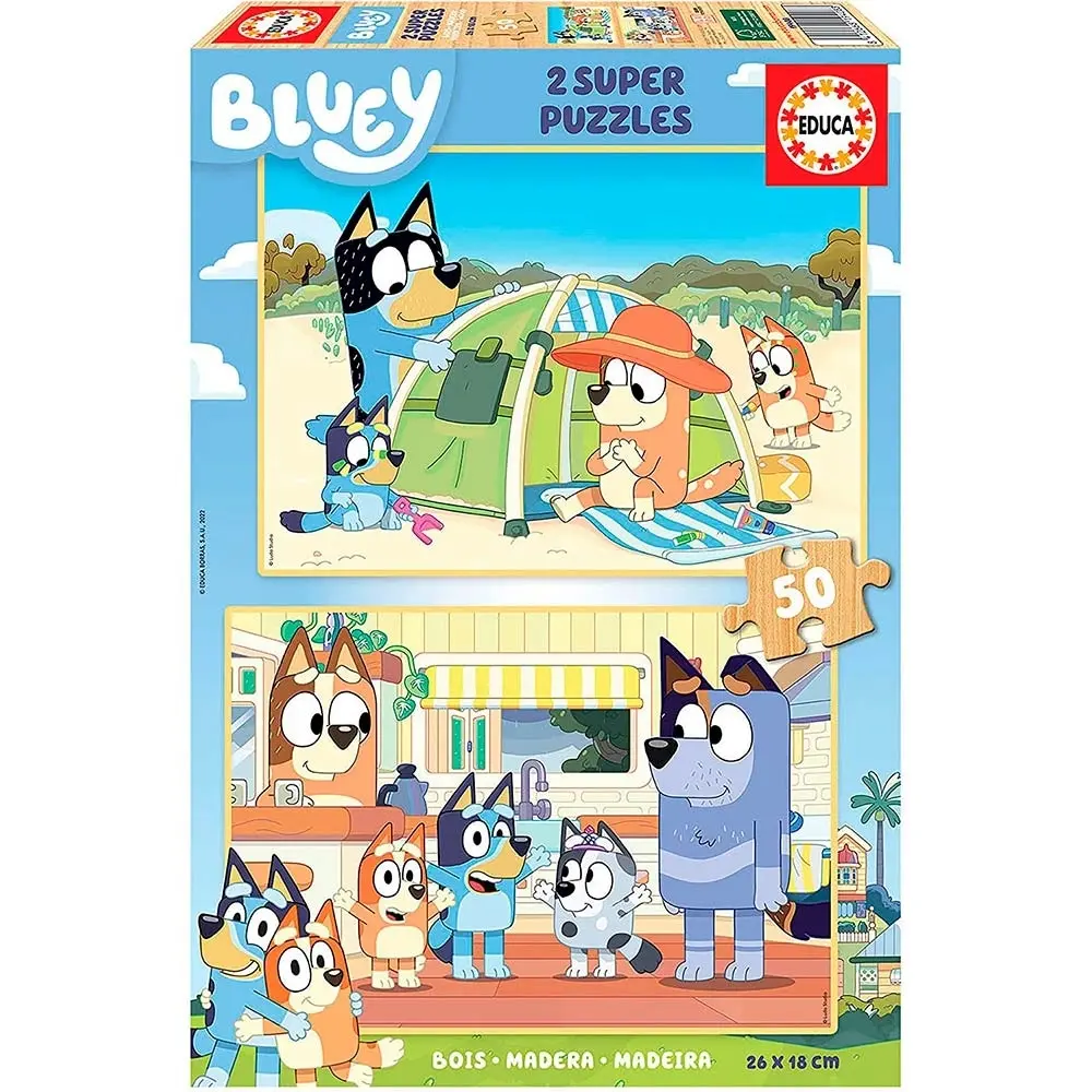 100er Set doppelseitige Holzpuzzles Educa