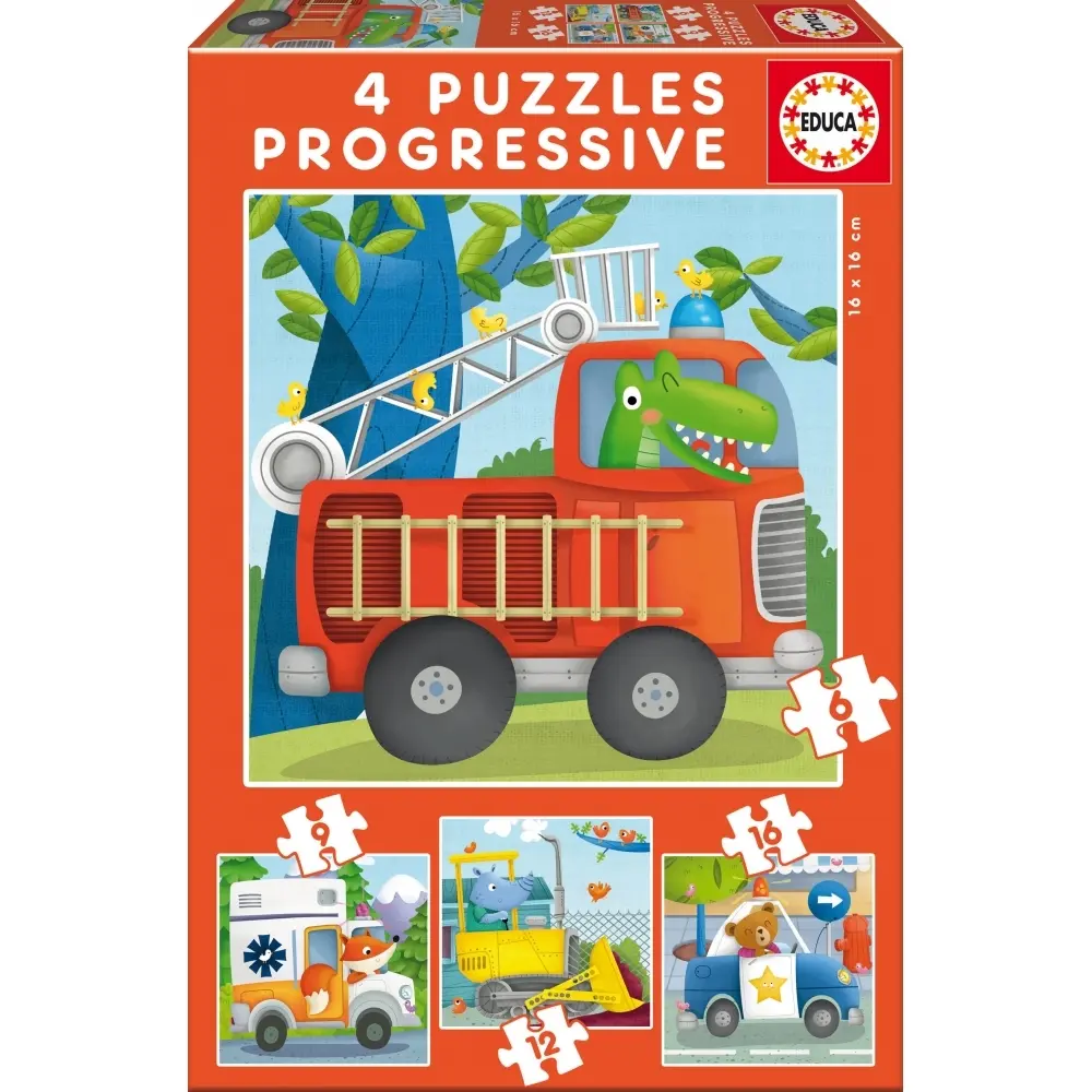 6-9-12-16 Teile progressives Rettungspatrouille-Puzzle Educa