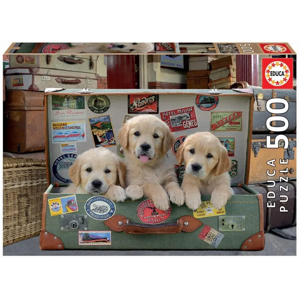 Puzzle mit 500 Teilen Educa Cachorros Equipaje