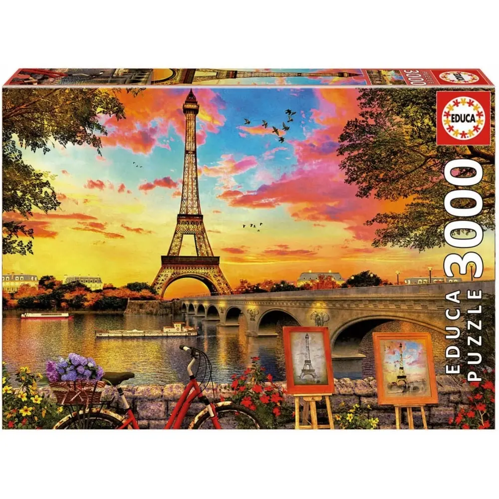 3000 Teile Puzzle Educa París Puesta Sol