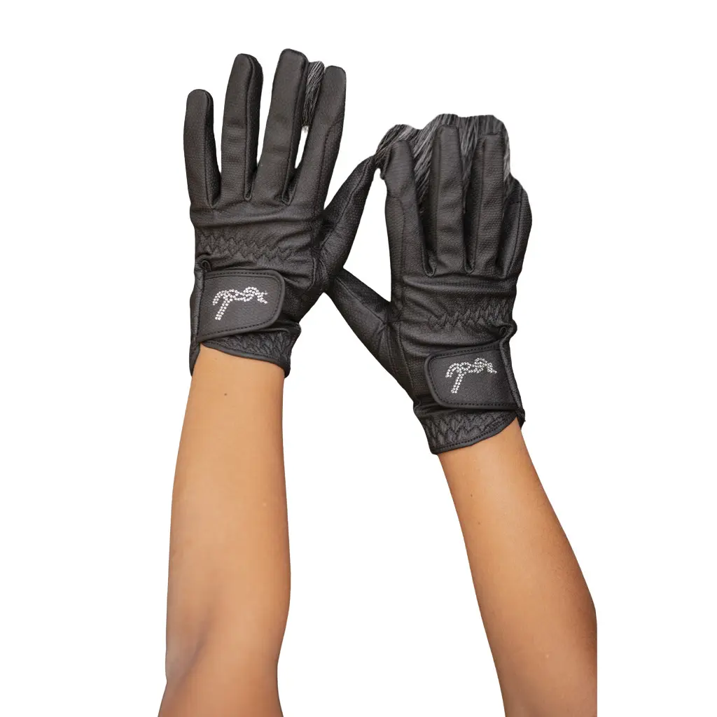 Meilleurs prix pour Gants d'équitation enfant Eden By Penelope Prisma Strass