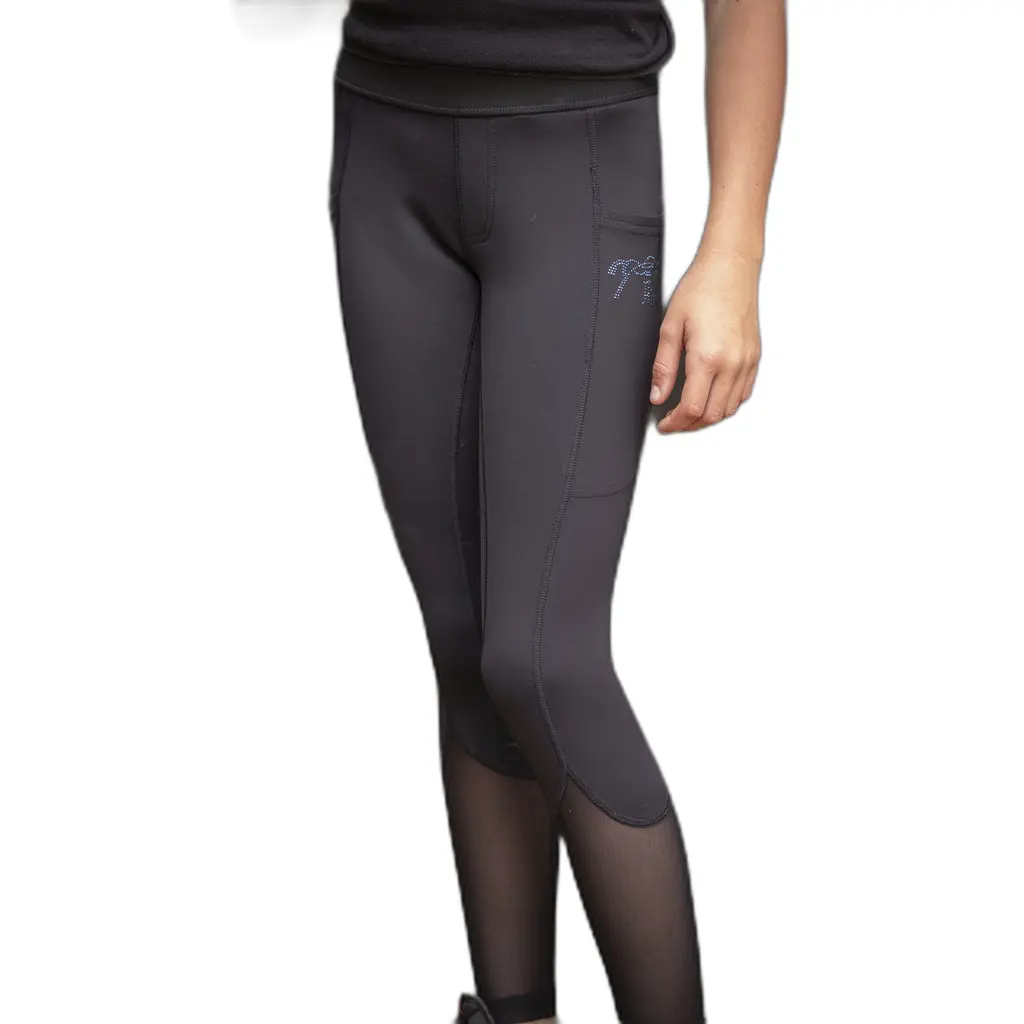 Eden By Penelope Girls Noir Riding Trousers Delphe