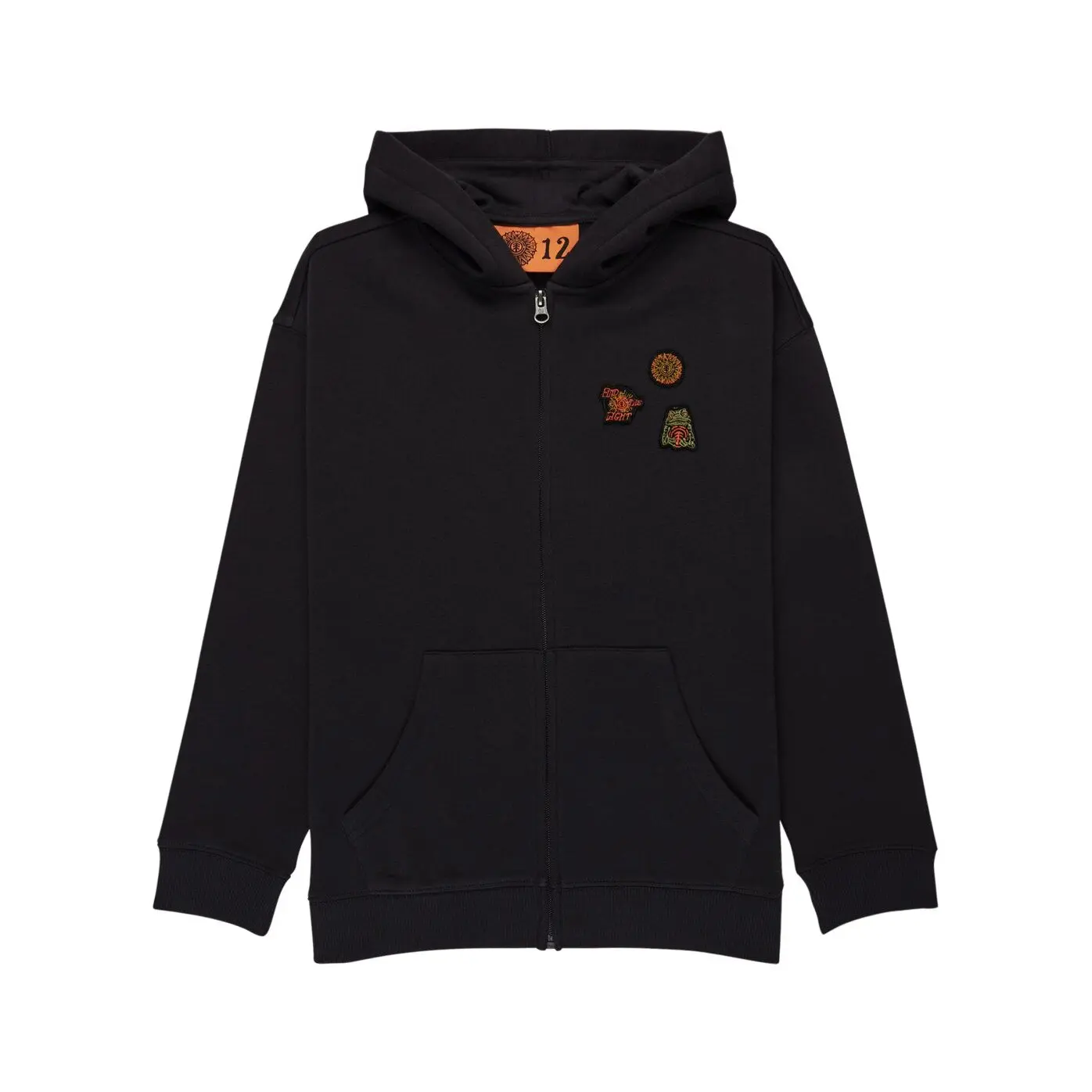 Element Men's Noir Hooded Sweatshirt With Zipper Elet Timber Icon Embroidery