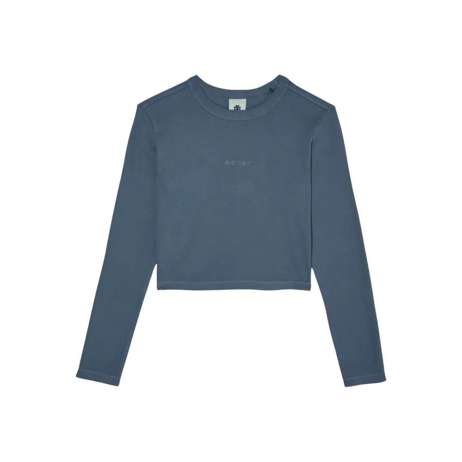 Crop-T-Shirt, Langarm, Damen Element Lowcase