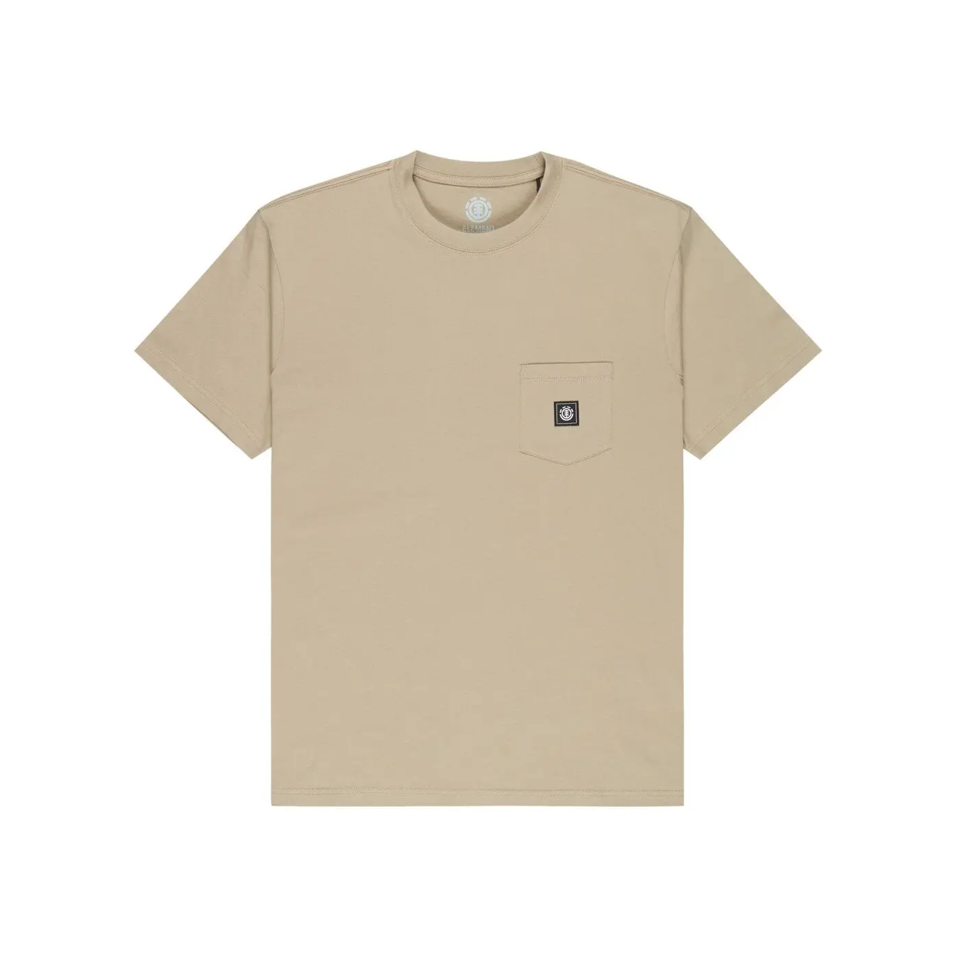 Element Men's Beige T-Shirt Elet Icon Label Pocket