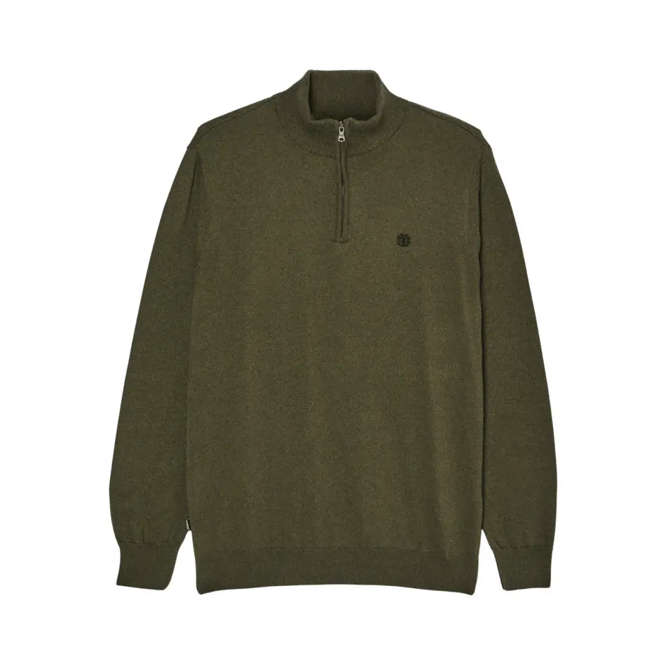 Pullover mit Reißverschlusskragen Element Icon Embroidery
