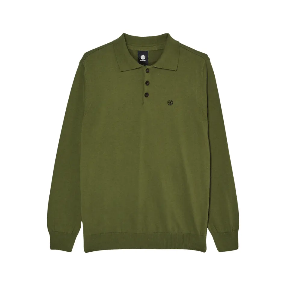 Langärmeliges Polo-Shirt Element Icon Embroidery