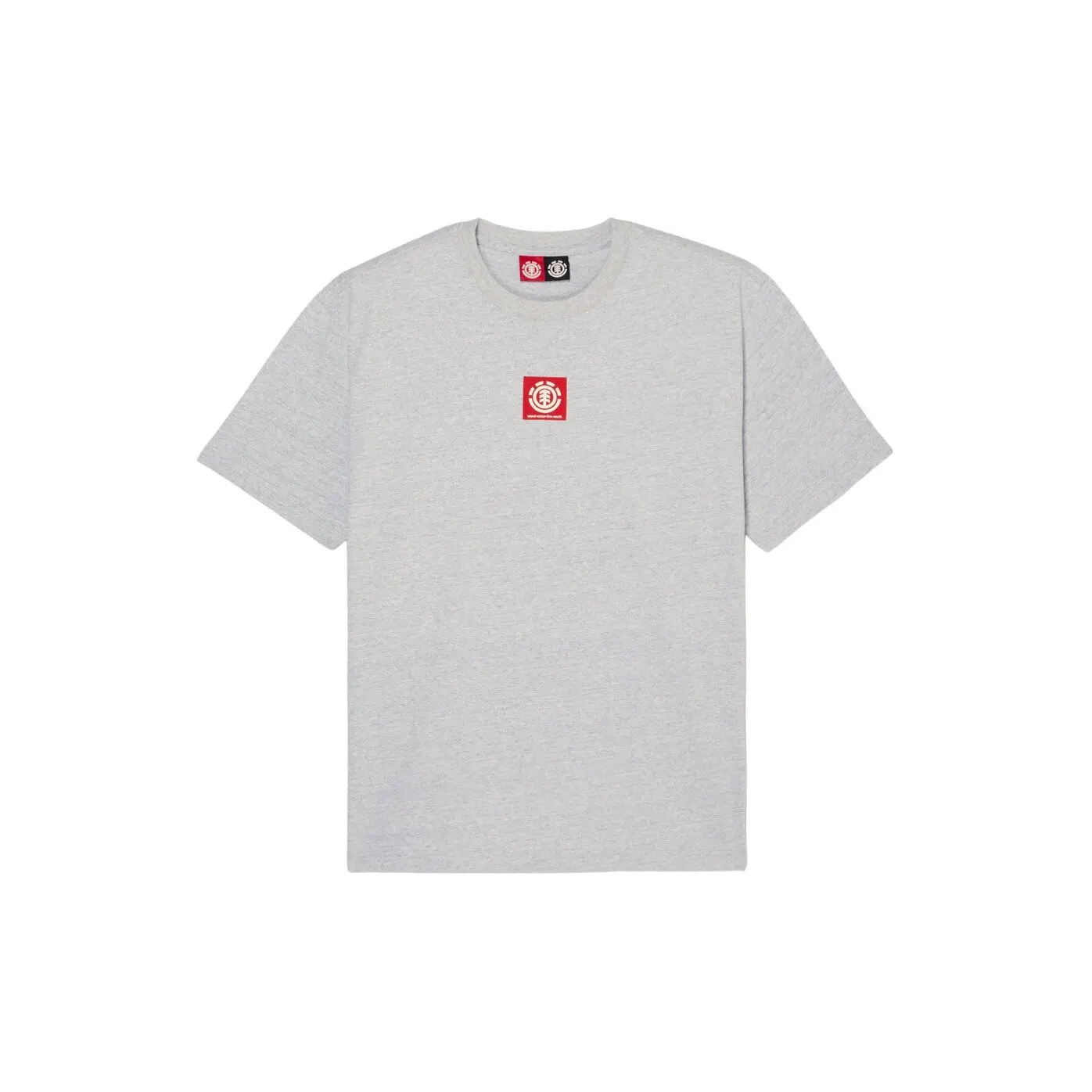 T-Shirt mit quadratischem Logo Element