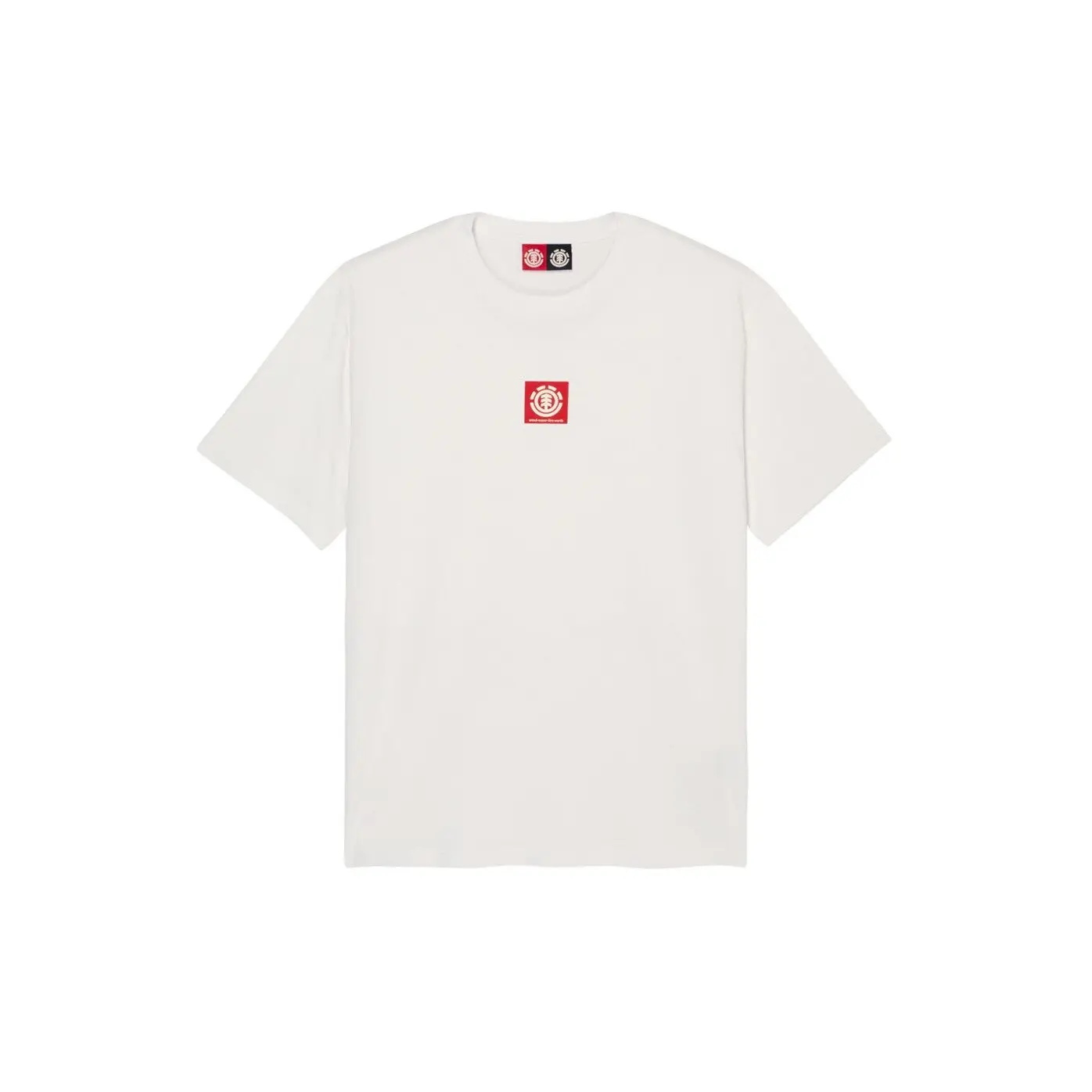 T-Shirt mit quadratischem Logo Element