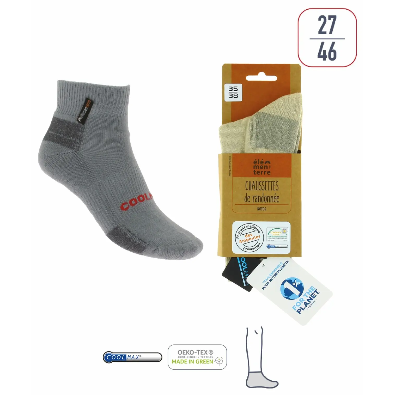 Children's hiking socks low Élémenterre Notos