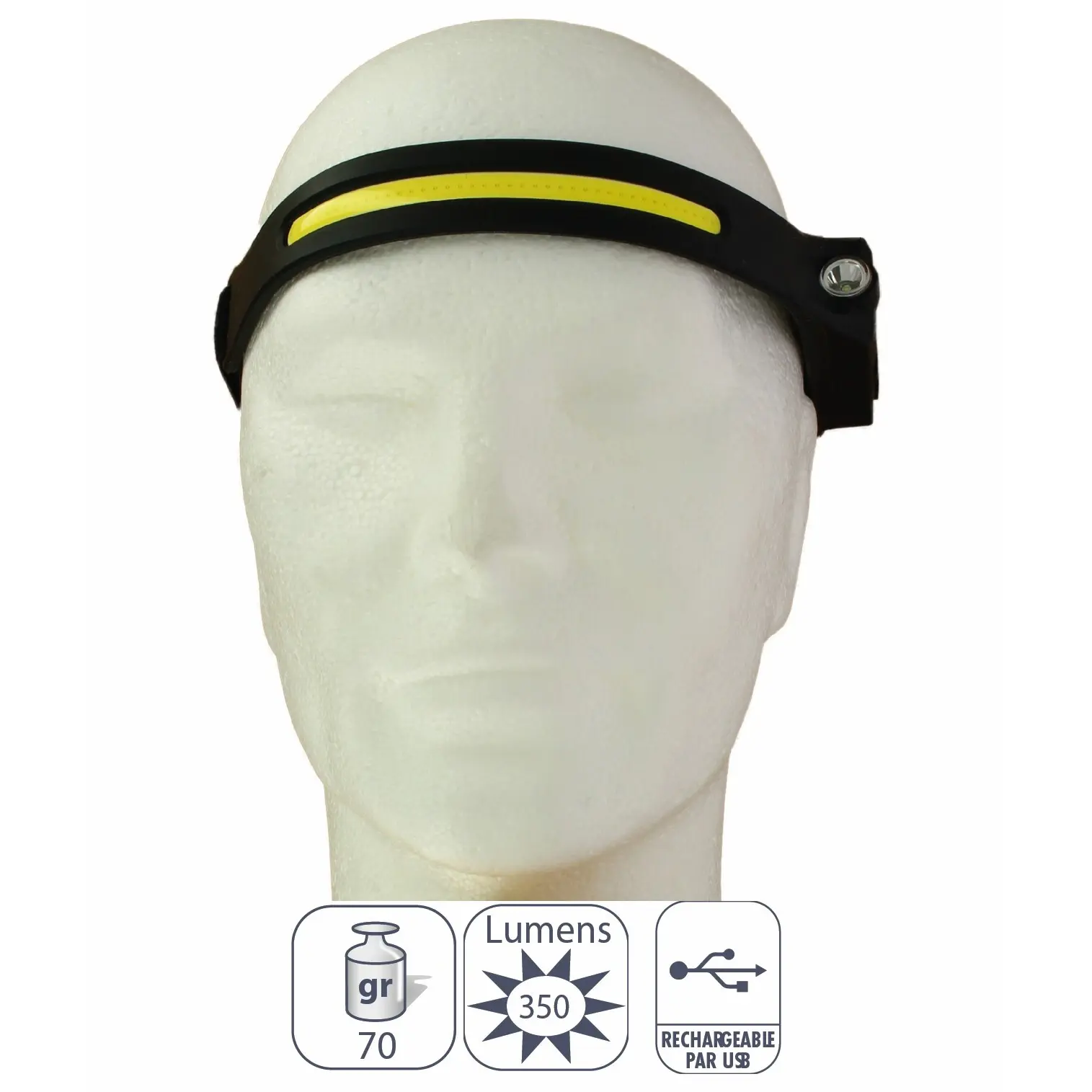 Élémenterre Unisex Noir Rechargeable Headlamp Okotoks