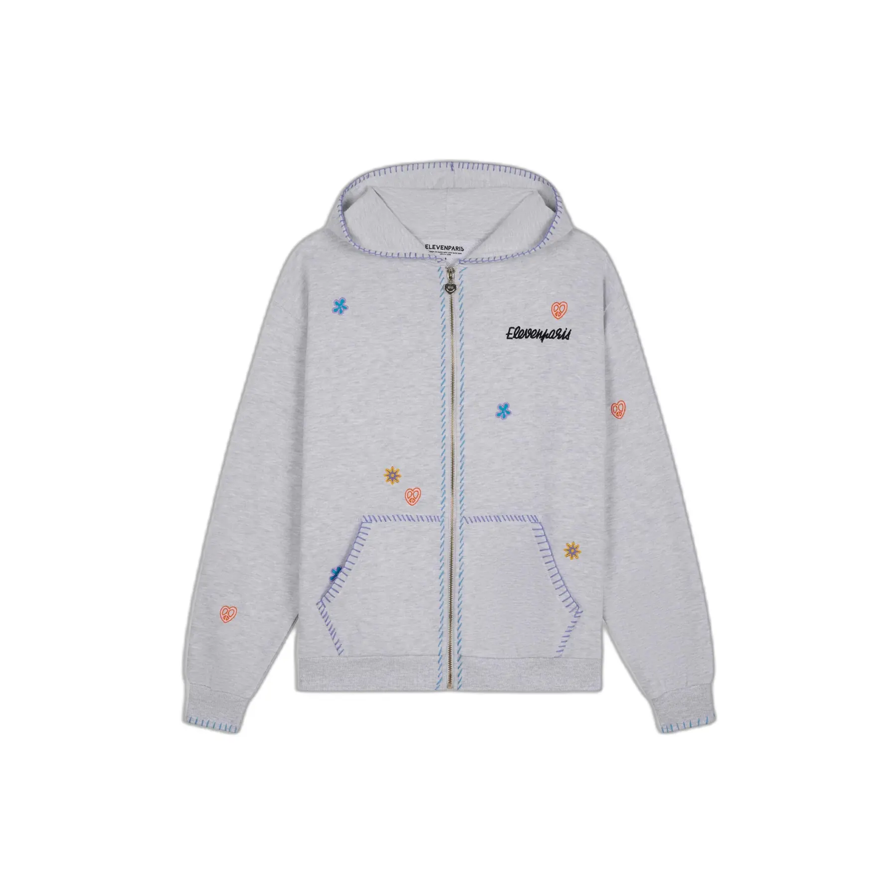 Image of Kapuzensweatshirt mit Reißverschluss Kind ElevenParis Jalya