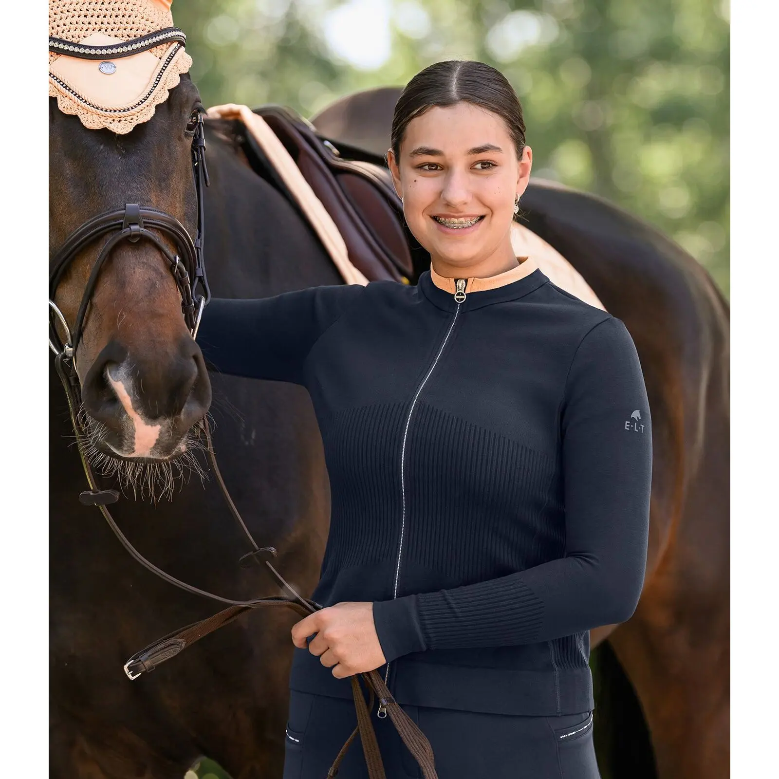 Meilleurs prix pour Veste équitation full zip femme ELT Stockholm
