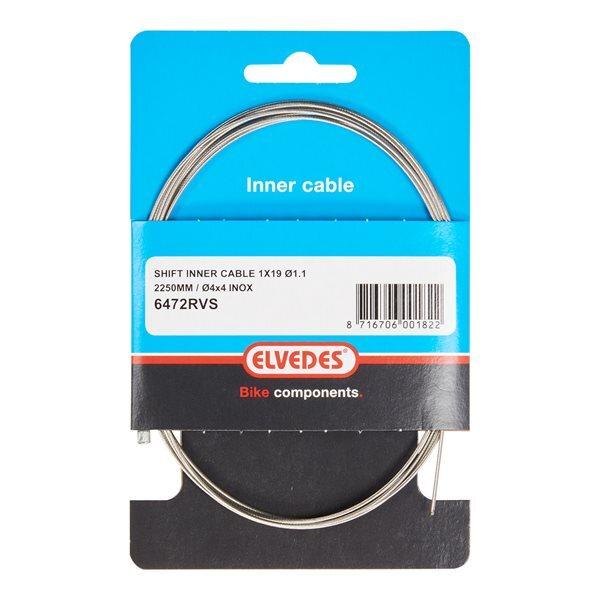 Velo Store - UK Transmission cable 2250 mm 31 slick stainless steel strands ø1,1 mm head n 4,5 x 4,5 Elvedes | Extra 10% off with Subscription, Postage £16.79 to UK Fedex.