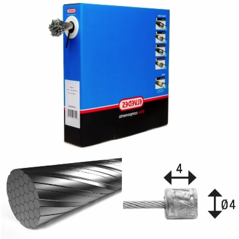 Velo Store - UK Transmission cable 1x19 stainless steel wires ø1,1mm with head n ø4,5x4,5 Elvedes | Extra 10% off with Subscription, Postage £16.79 to UK Fedex.