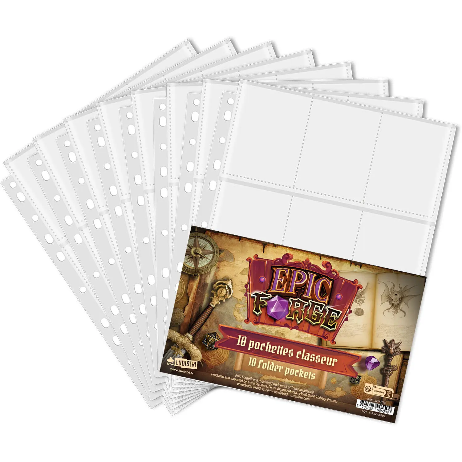 Kartenablageblätter für Ordner Epic Forge (x10)