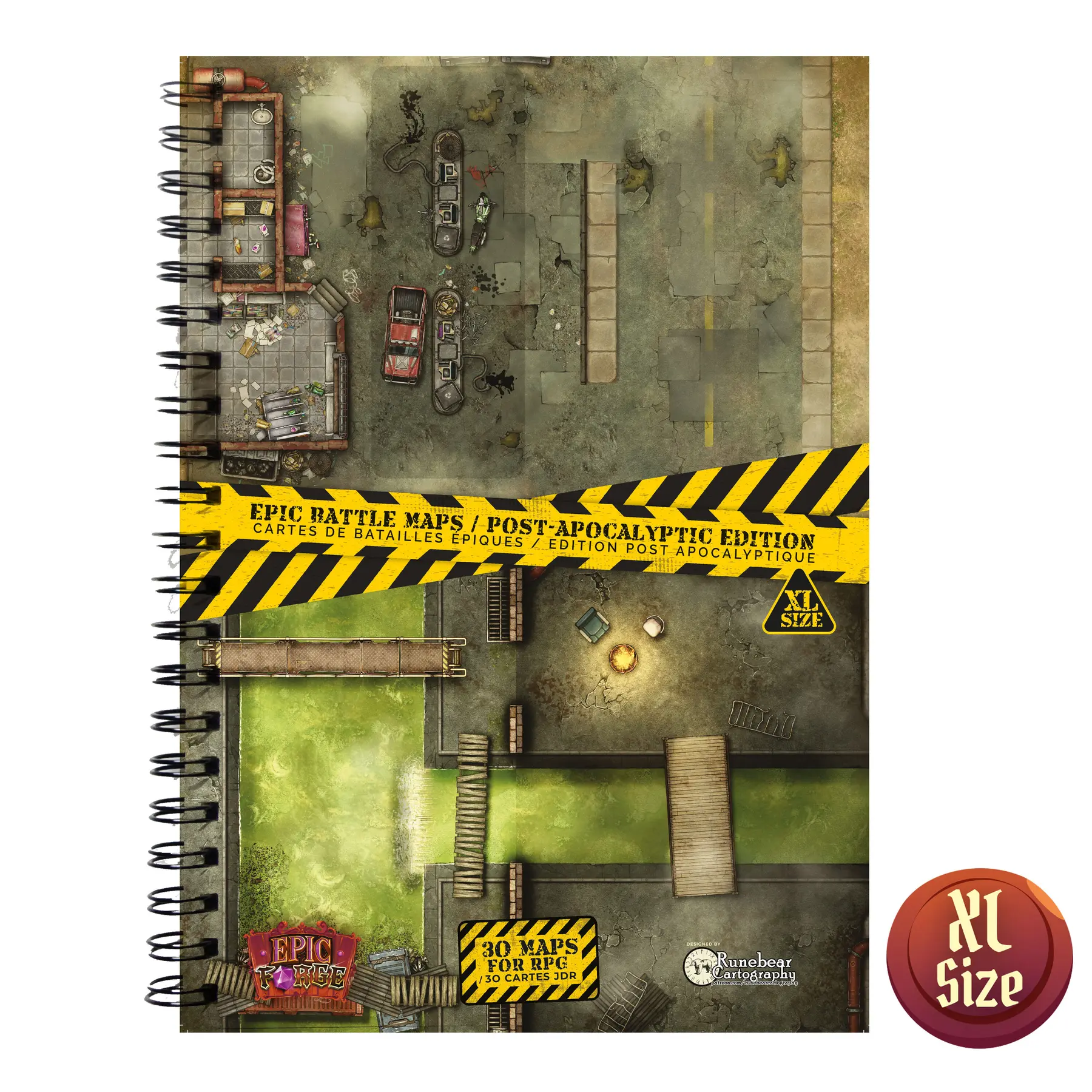 Livre plateau de jeu Epic Forge Post Apocalyptique A3