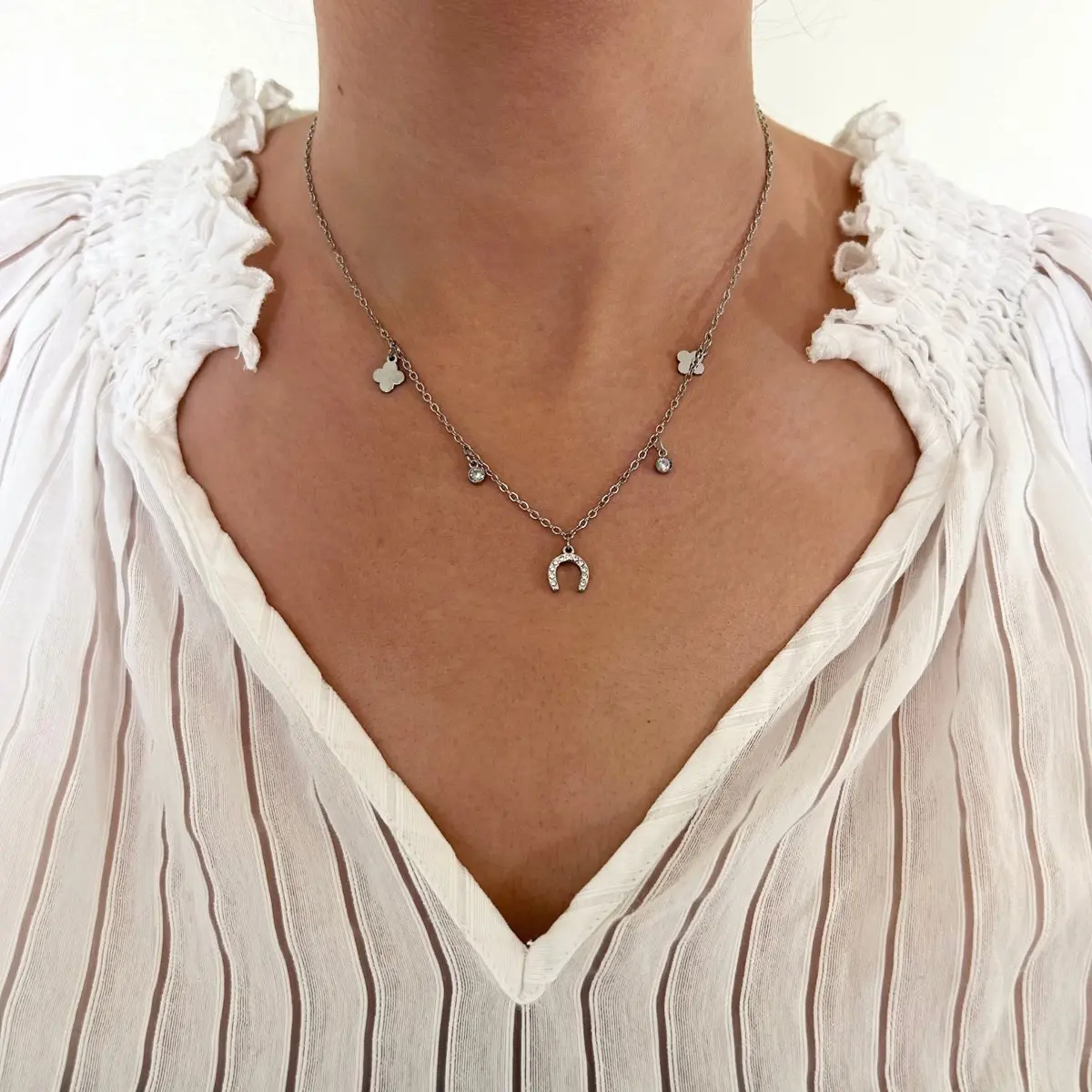 Meilleurs prix pour Collier femme Equestrian Shop Ziggy Ip Steel