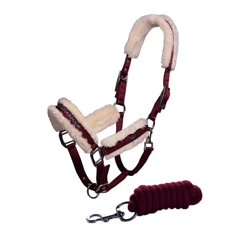 Equestrian Stockholm Rouge Halter And Lead Rope Set For Horse