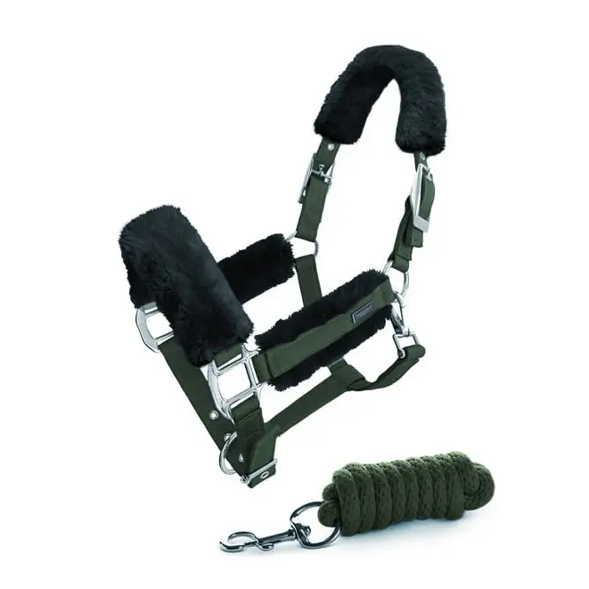 Equestrian Stockholm Vert Halter And Lead Rope Set For Horse
