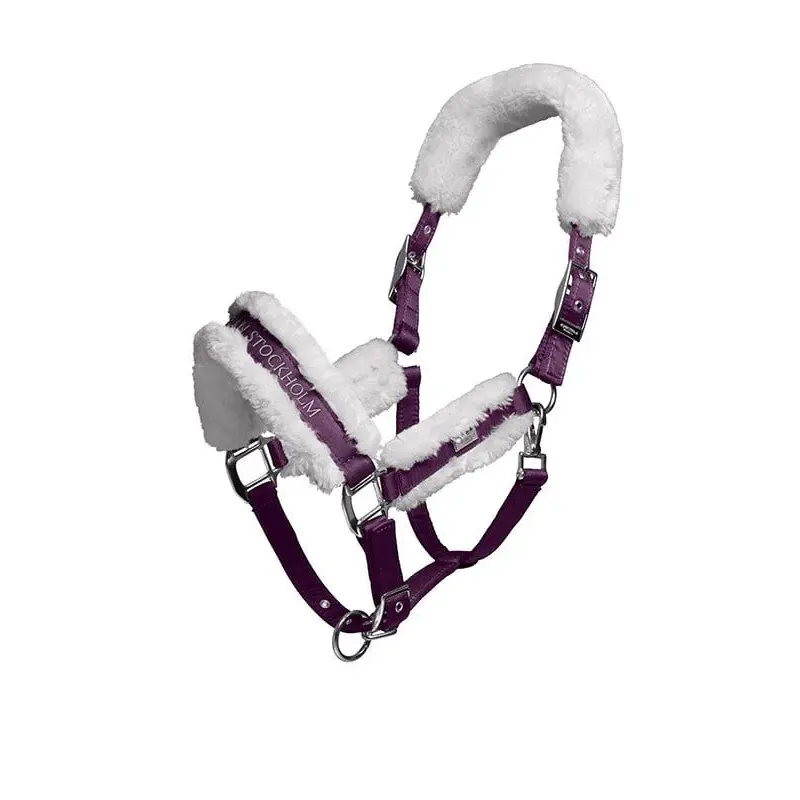 Equestrian Stockholm Violet Halter And Lead Rope Set For Horse