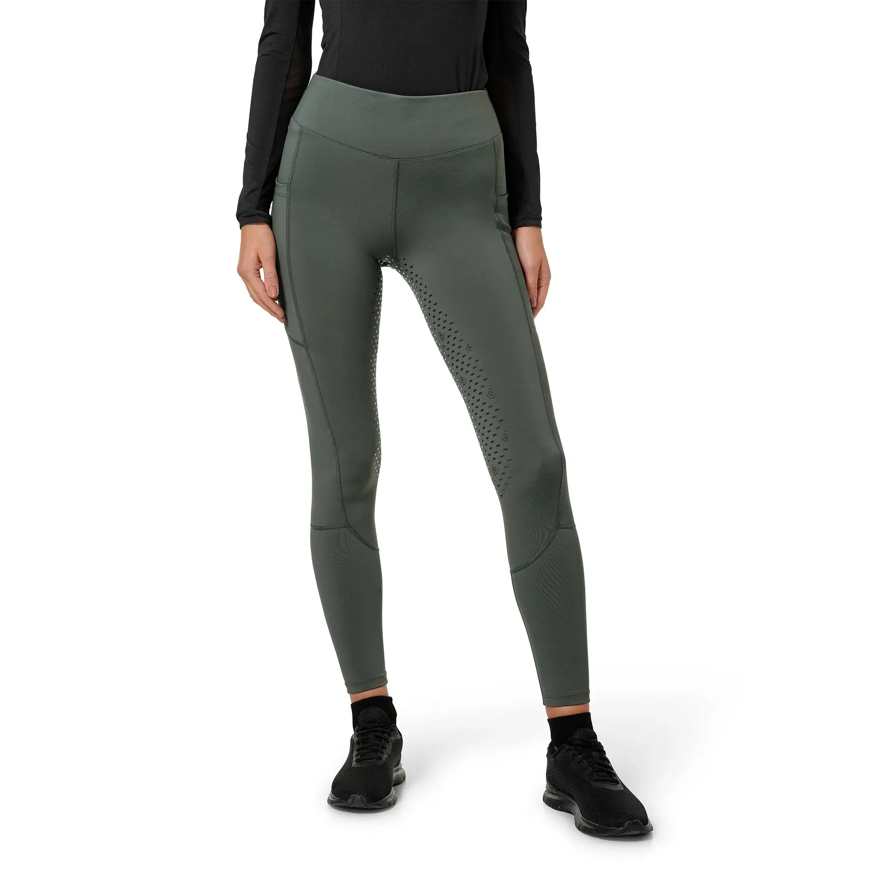 Equestrian Stockholm Women's Vert Full Grip Riding Leggings Dressage Movement