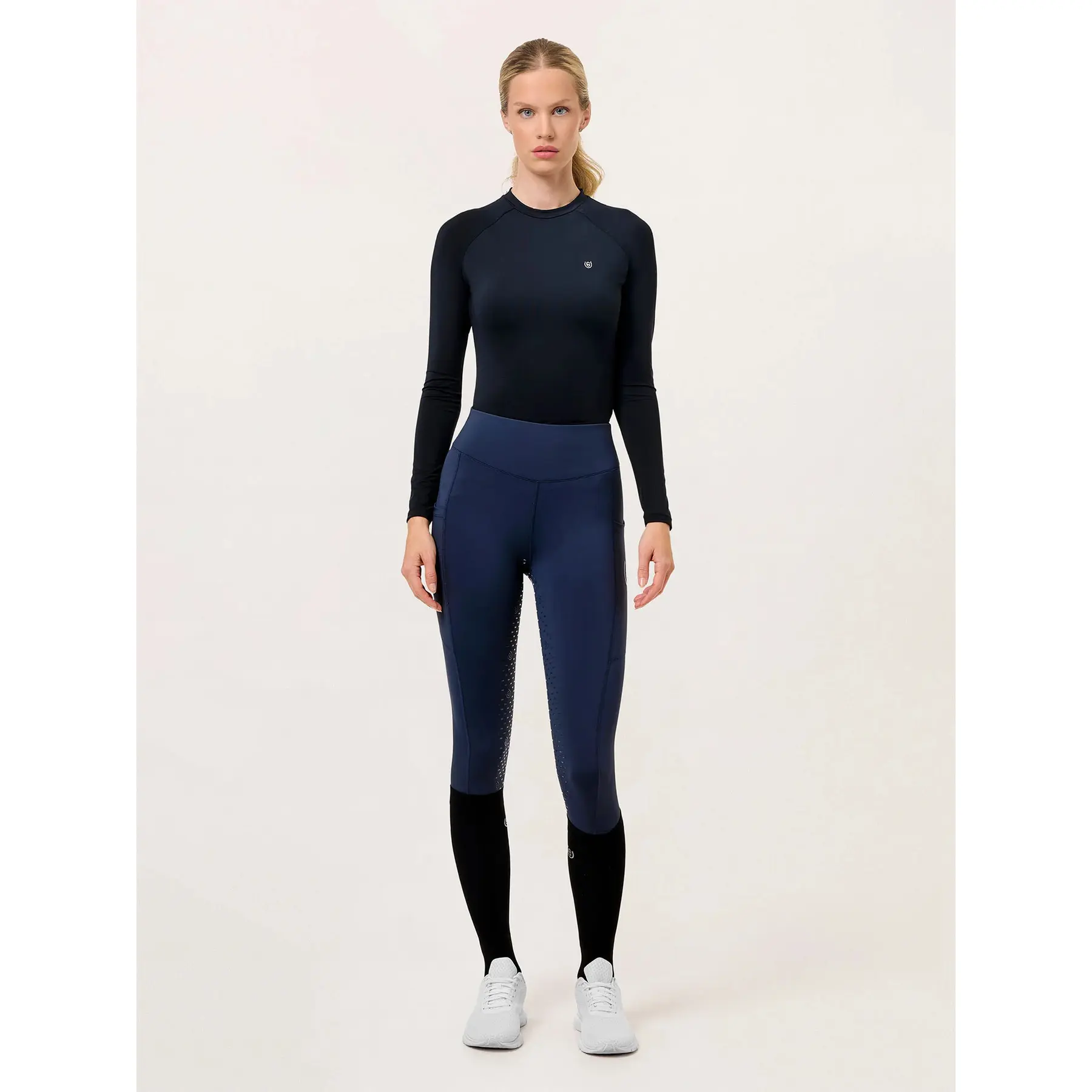 Equestrian Stockholm Women's Bleu Full Grip Riding Leggings Dressage Movement