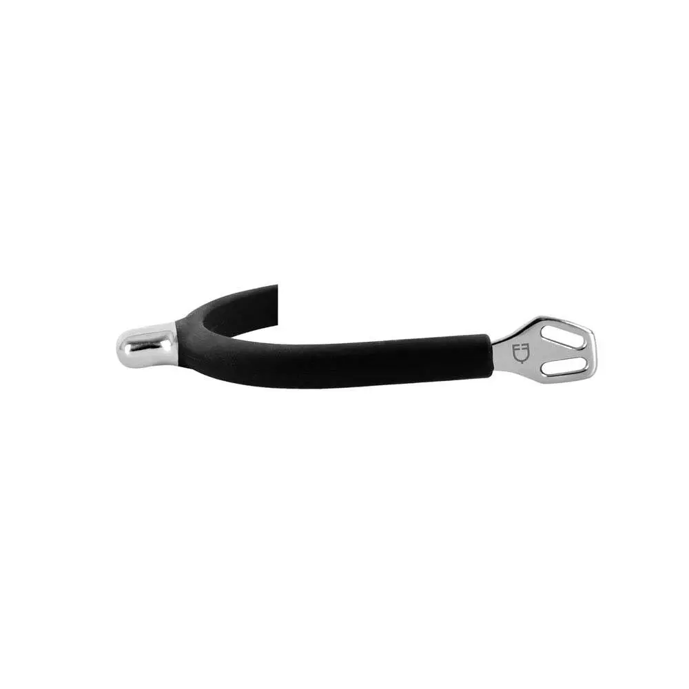 Éperon d'équitation en acier inoxydable et caoutchouc avec coq ronde Equestro SR00605