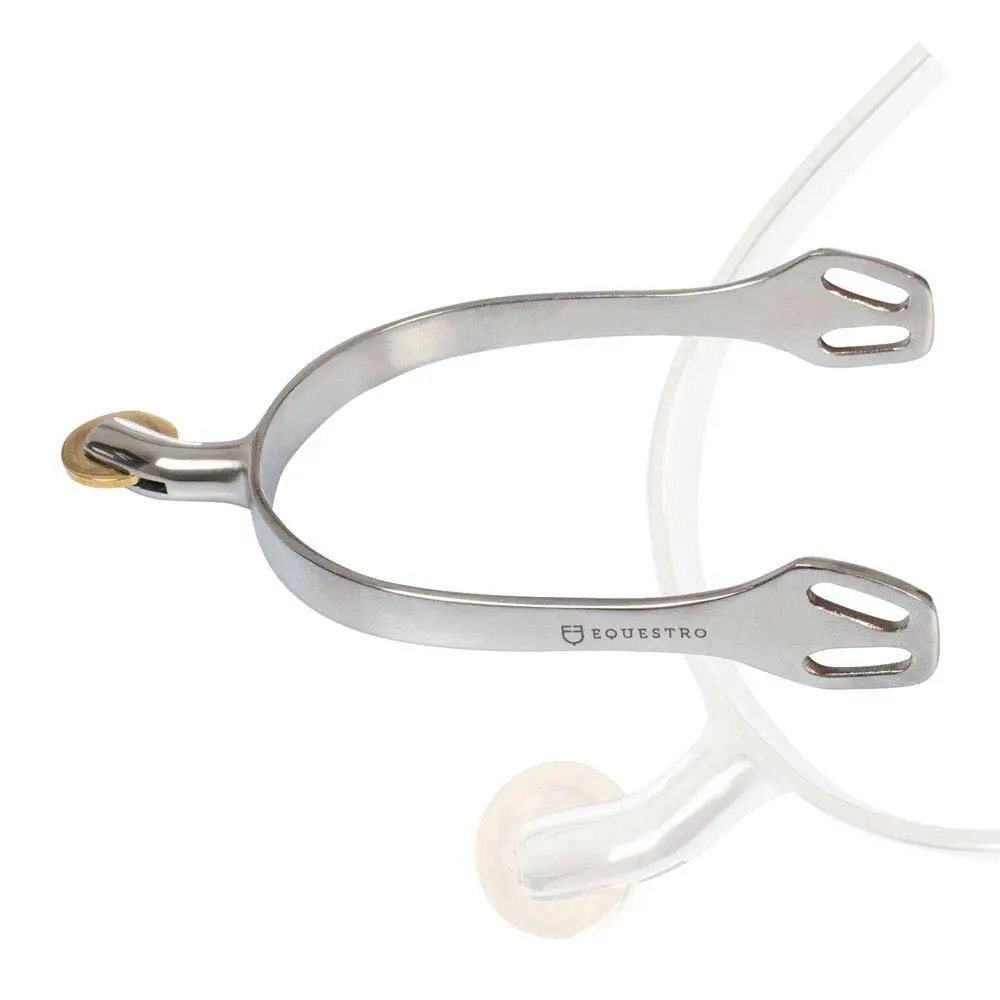 Éperon d'équitation en acier inoxydable avec coq horizentale Equestro SR00078