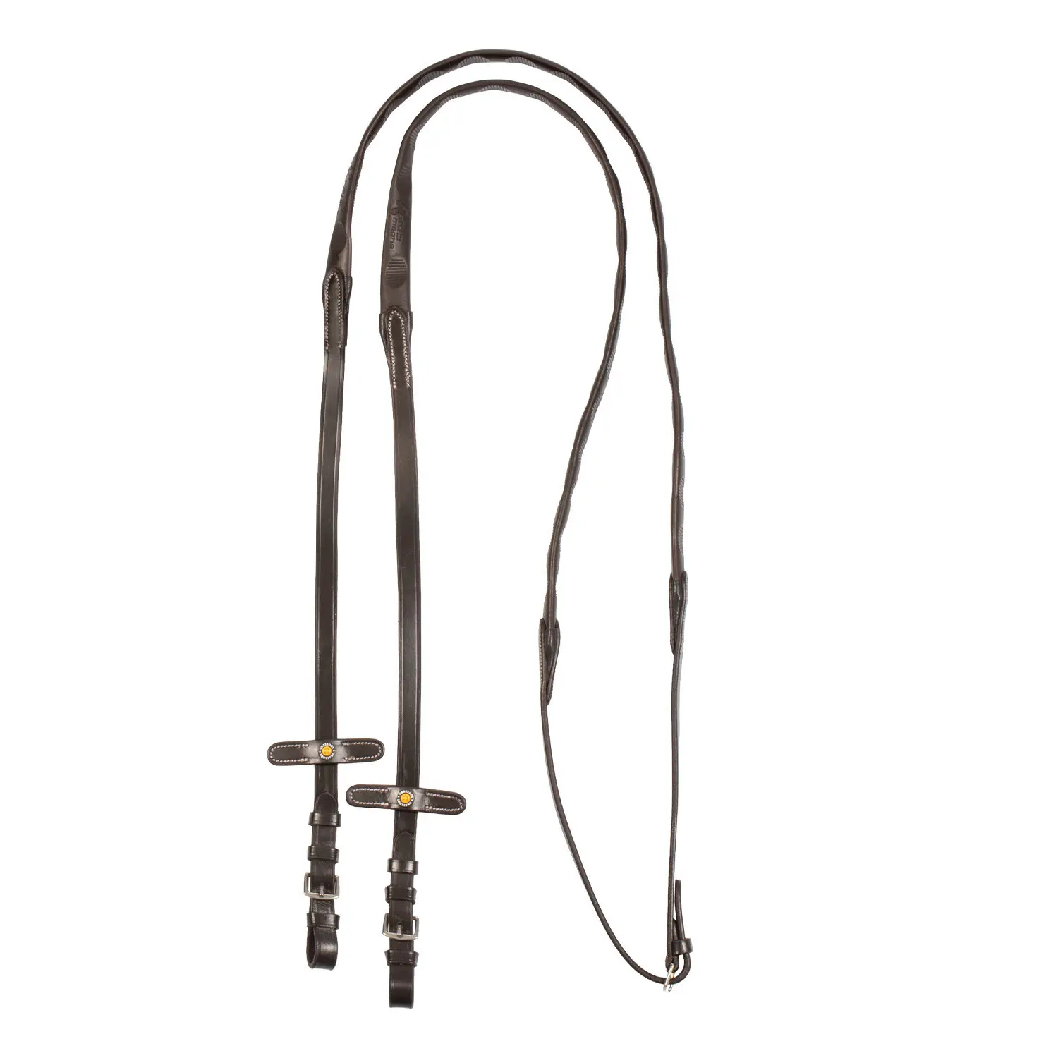 Comparer les prix de Rênes pour cheval en cuir Equestro Magna