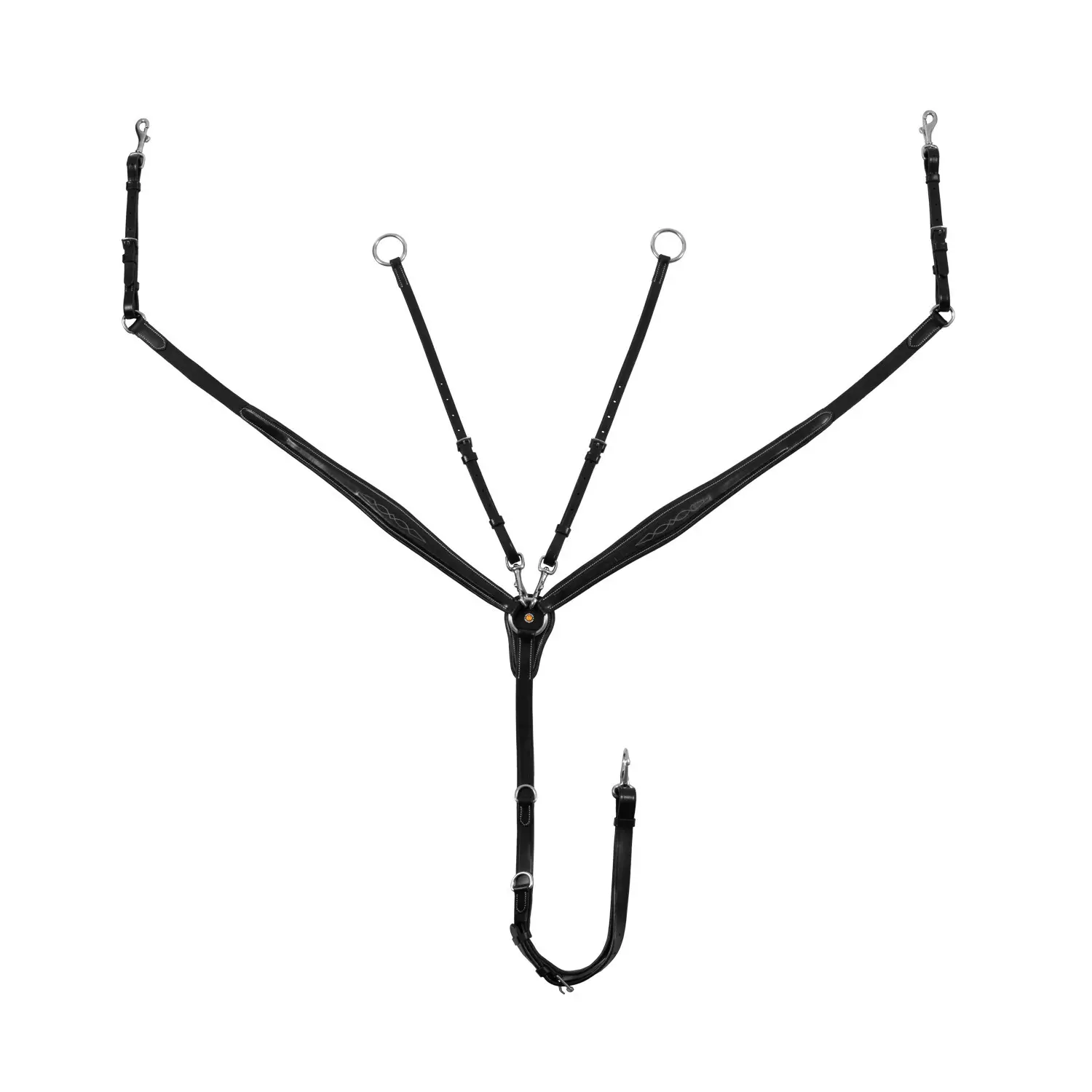 Comparer les prix de Collier de chasse pour cheval en cuir tanné avec broderies Equestro