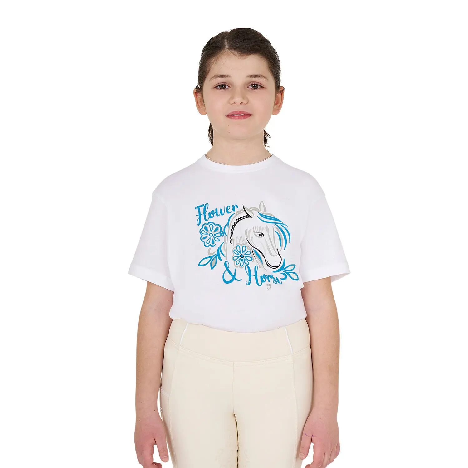 Comparer les prix de T-shirt fille Equestro Flower