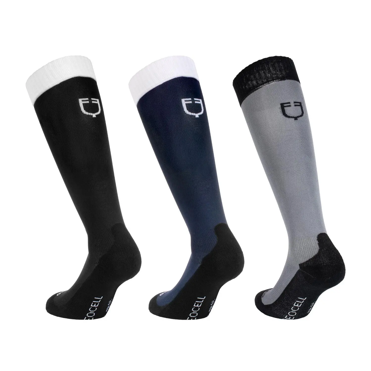 Comparer les prix de Chaussettes équitation Equestro (x3)