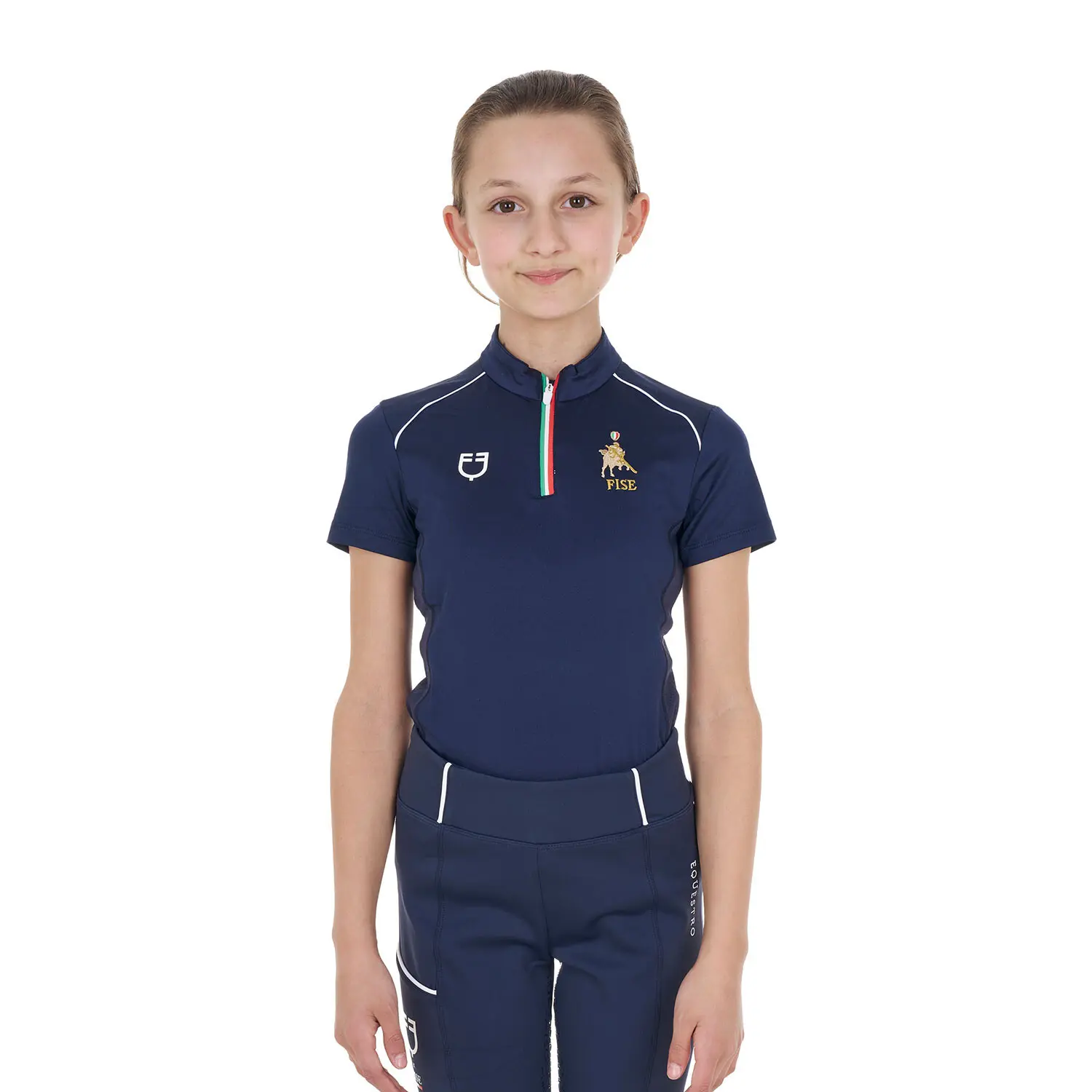Polo d'équitation enfant Equestro X FISE