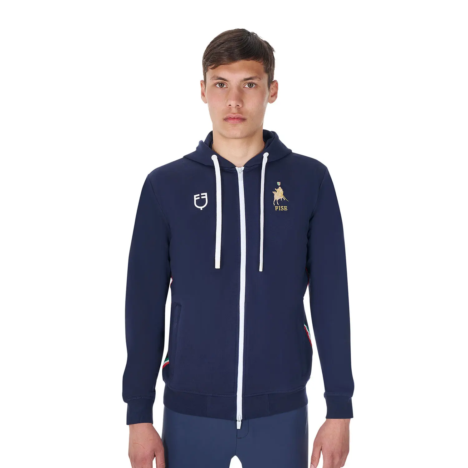 Comparer les prix de Sweatshirt à capuche zippée Equestro X Fise
