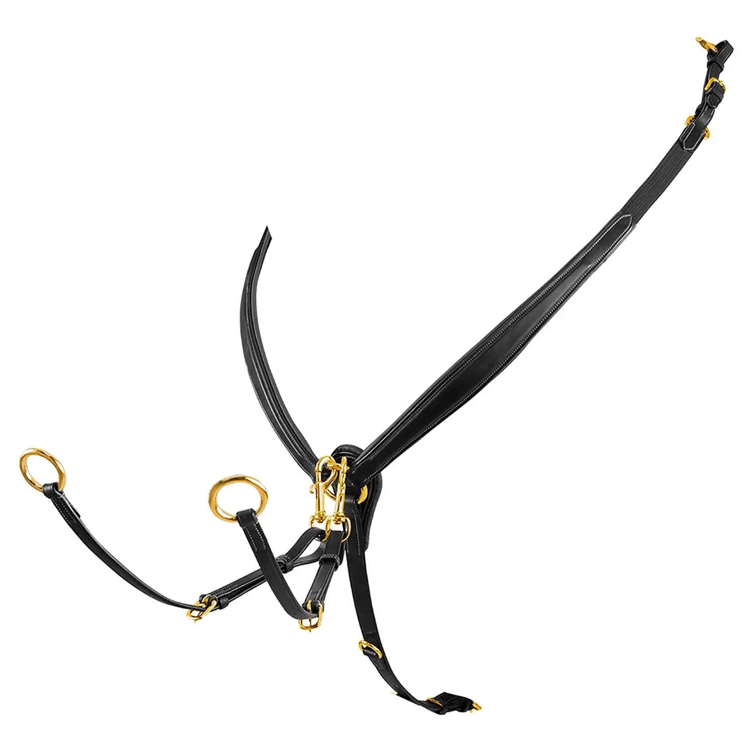 Equestro Noir Leather Hunting Collar With Buckle