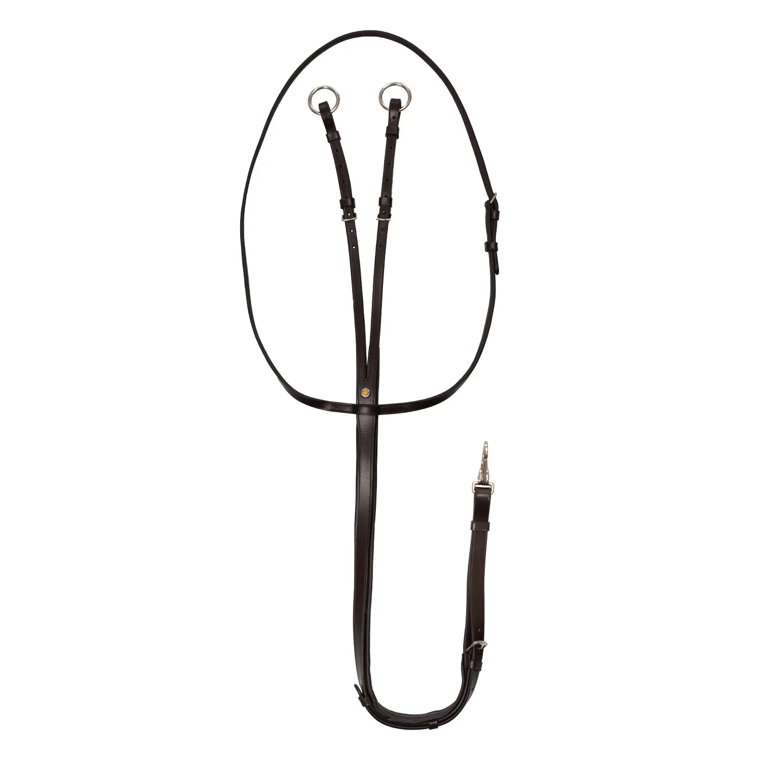 Meilleurs prix pour Martingale pour cheval en cuir Equestro Silver Fitting