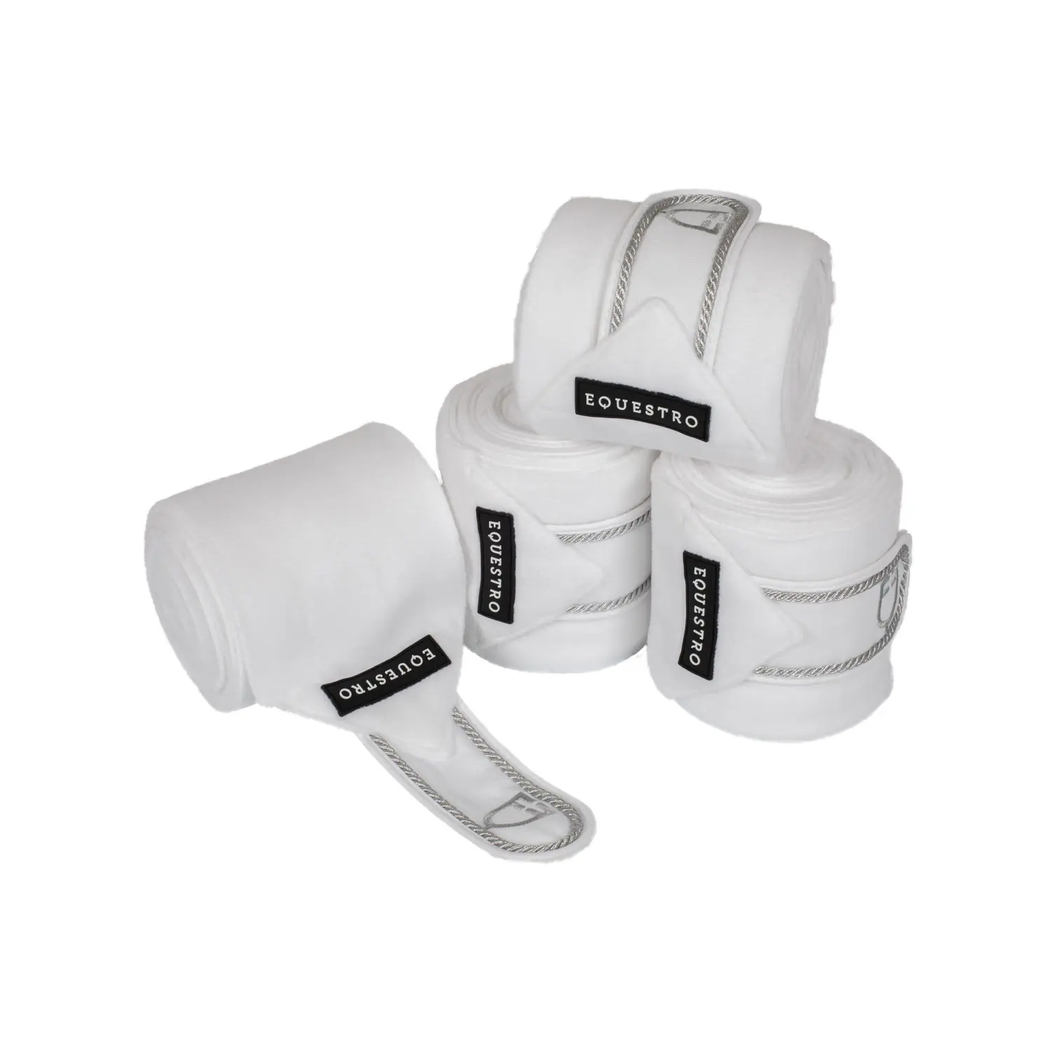 Equestro Blanc Breathable Polo Wraps For Horses (X4)