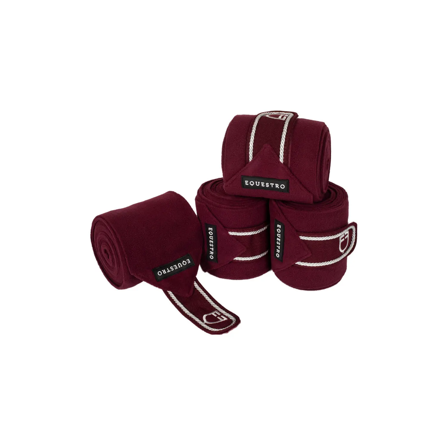 Equestro Rouge Polo Wraps For Horses With Embroidered Logo (X4)