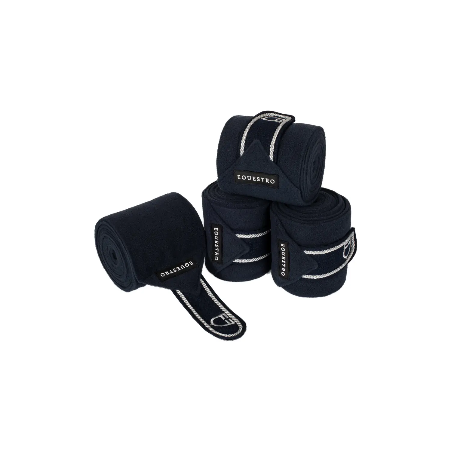 Bandes de polo pour cheval avec logo brodé Equestro (x4)