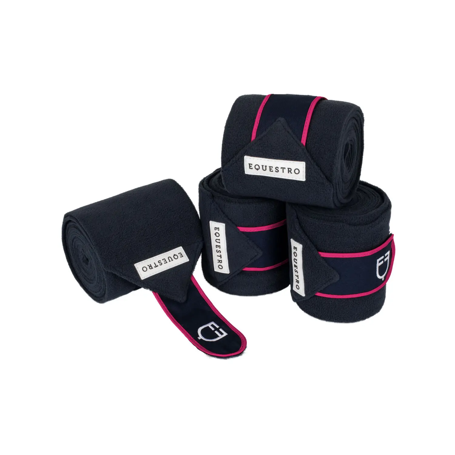 Equestro Bleu Polo Wraps For Horses With Velcro Fastening (X4)