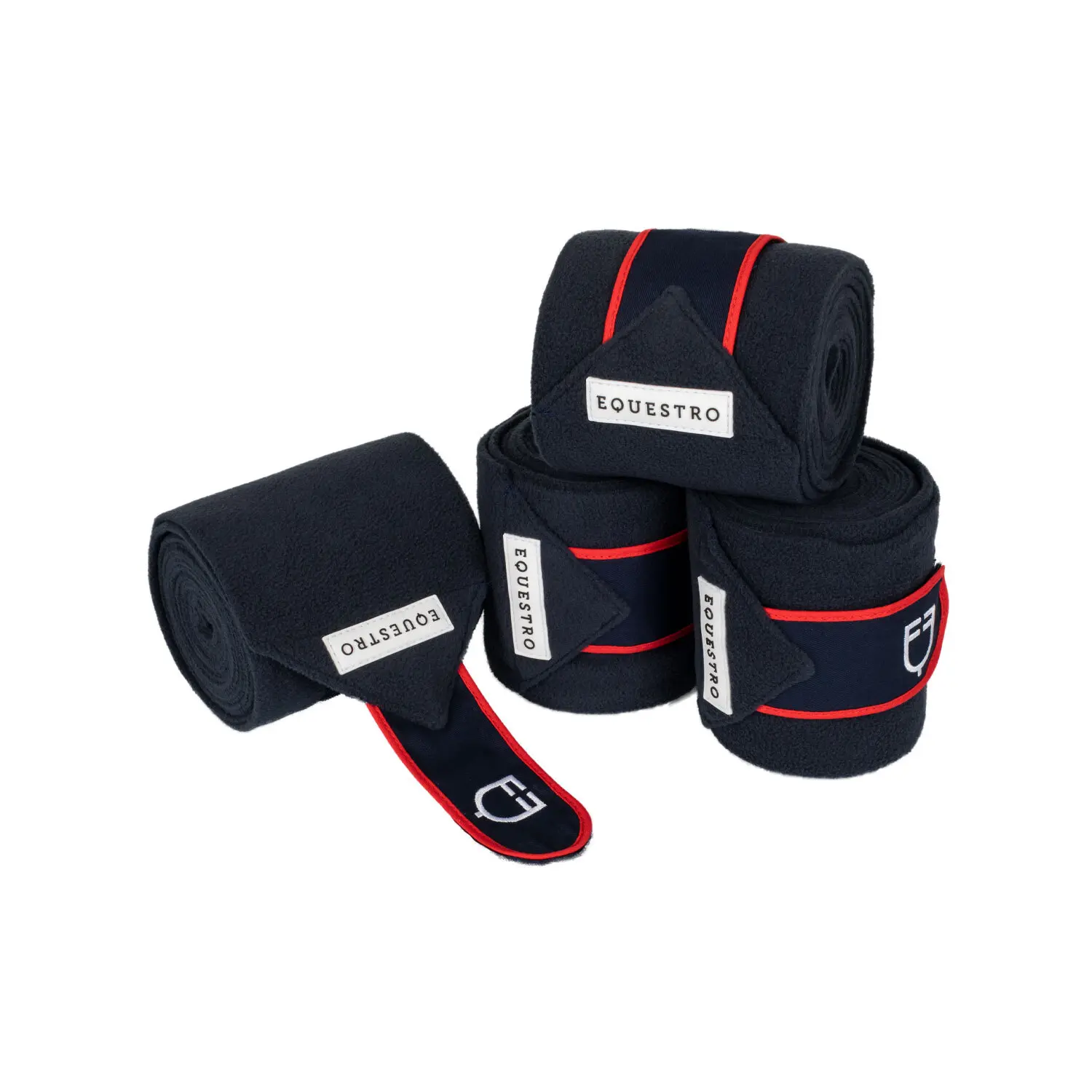 Equestro Bleu Polo Wraps For Horses With Velcro Fastening (X4)