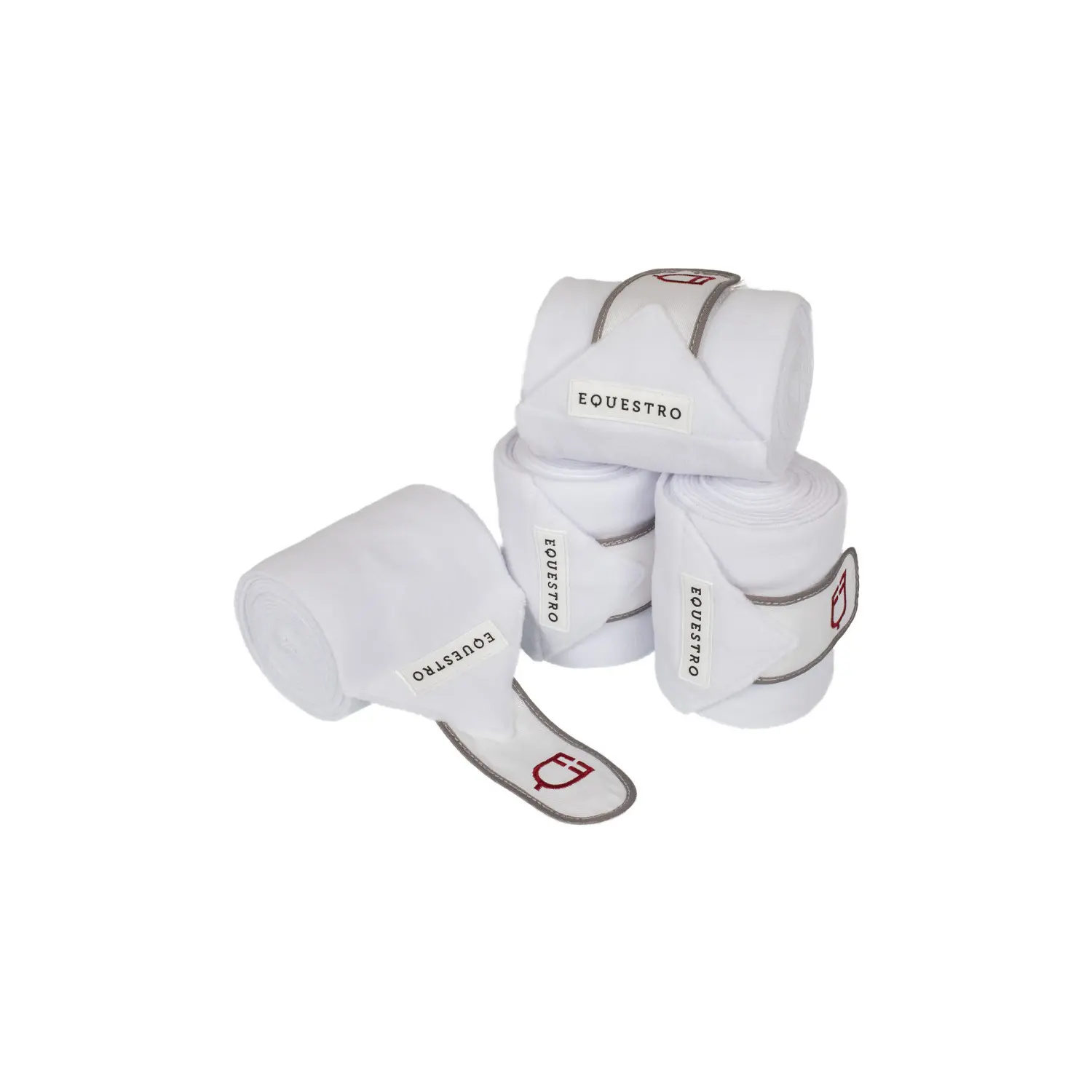 Equestro Blanc Breathable Fleece Polo Wraps For Horses (X4)