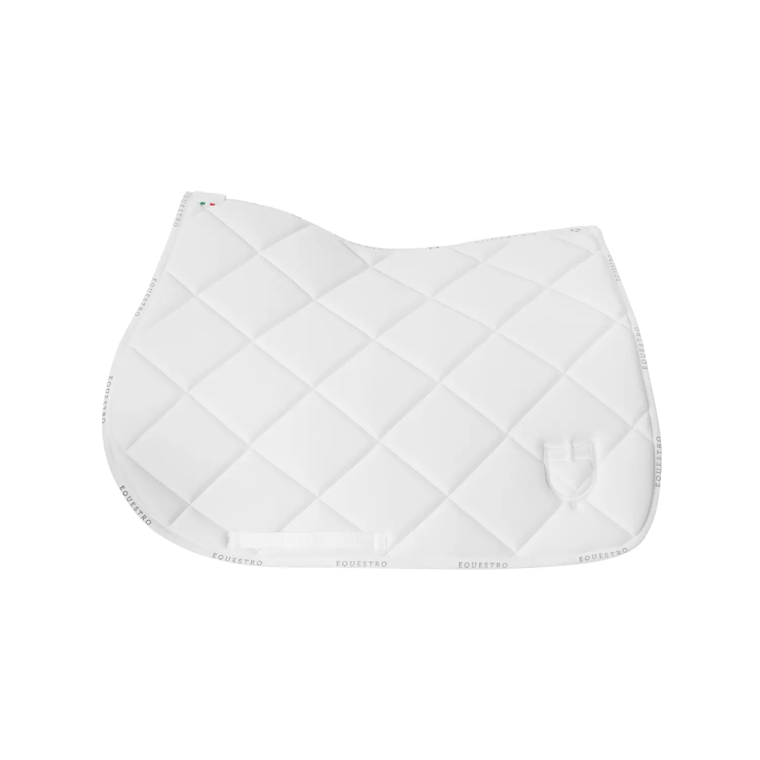 Equestro Blanc Technical Fabric Jumping Saddle Pad With Logo For Horse