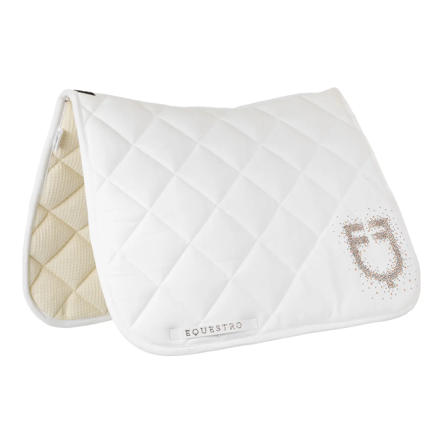Equestro Blanc Dressage Saddle Pad Stones Edition