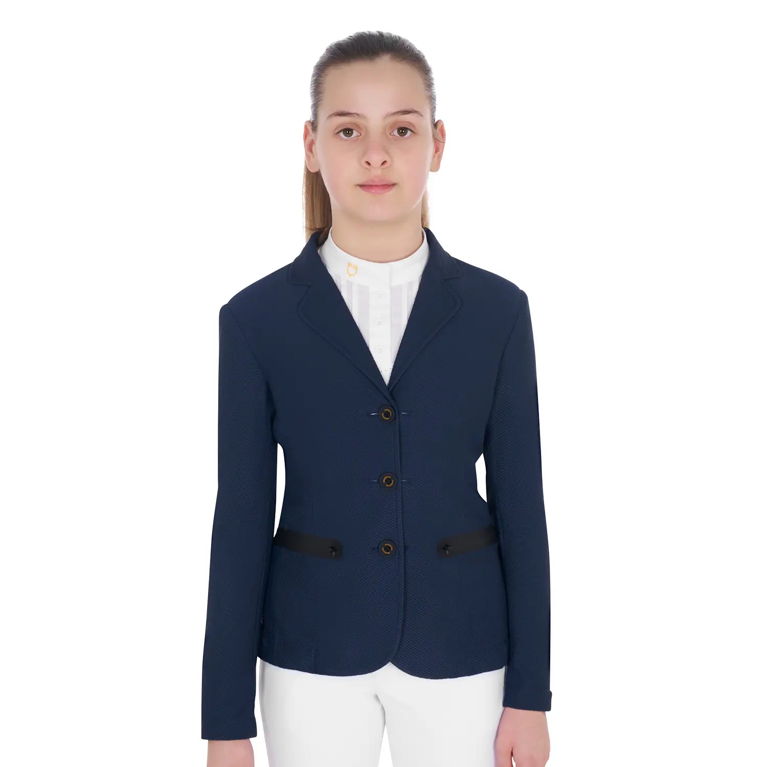 Veste de concours fille Equestro Perforated