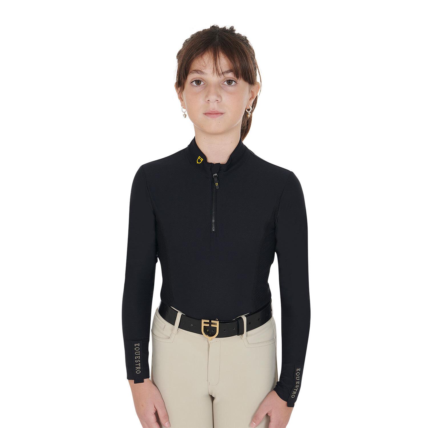 Polo tecnico a maniche lunghe per ragazza Equestro